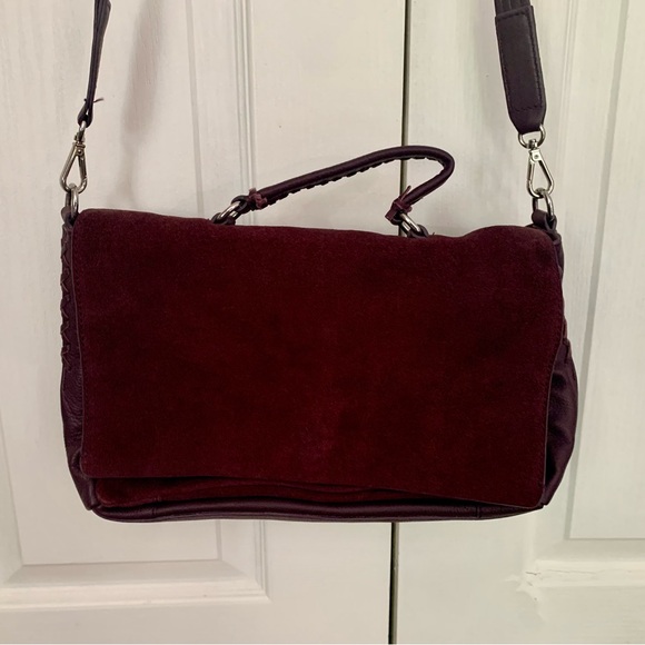 Zara Handbags - Zara Woman Suede & Leather Crossbody Bag with Braided Details